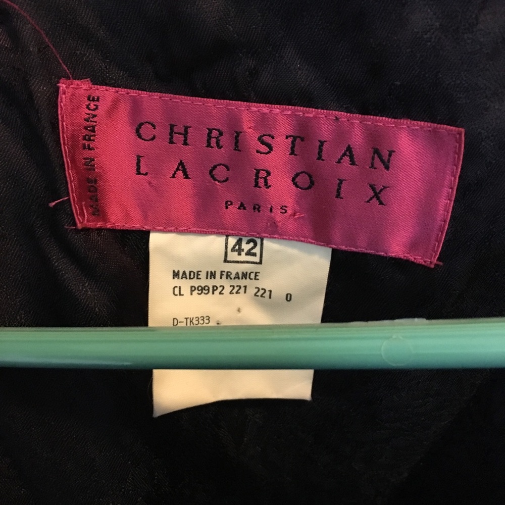 Black textured Christian LaCroix